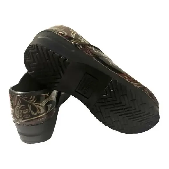 Sanita Chaya Arabesque Patent Leather Professional Clogs EU 38 Womens Size 7-7.5 - Picture 6 of 6